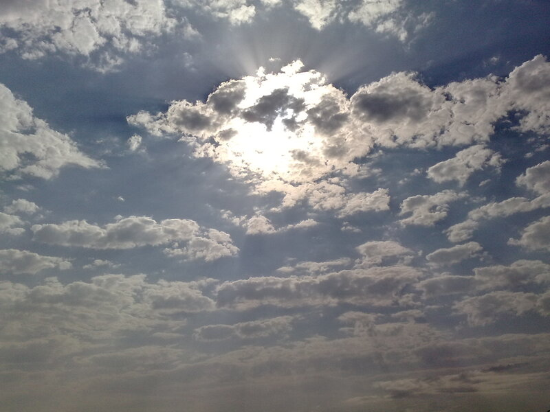 Sunlight through clouds