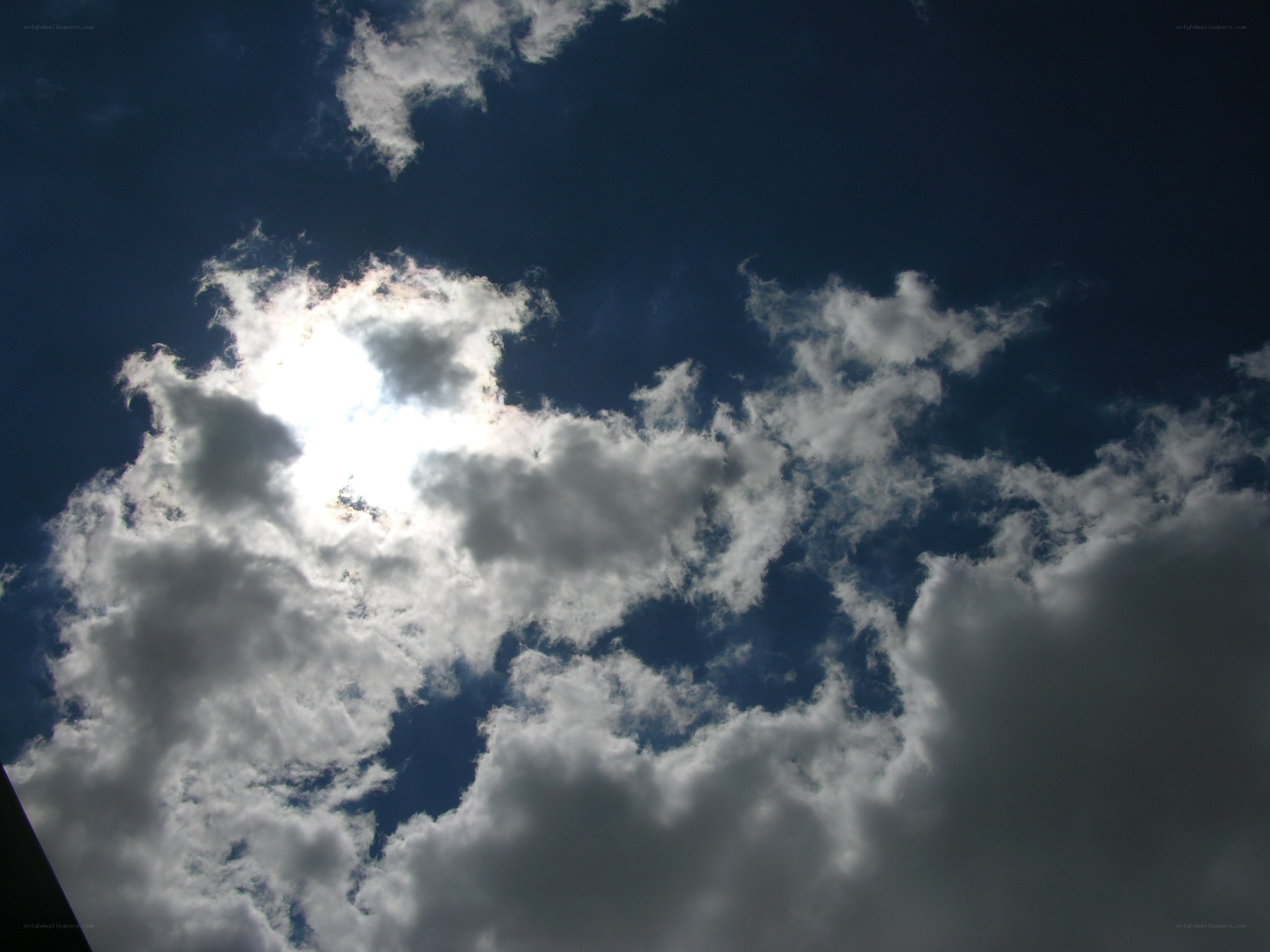 Sunlight through clouds
