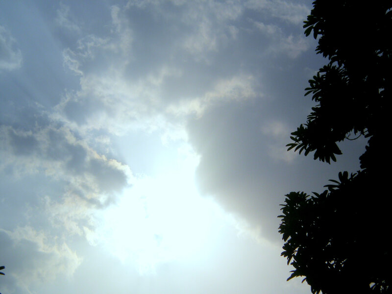 Sunlight through clouds