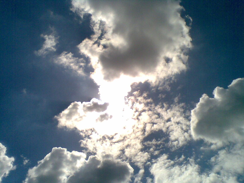 Sunlight through clouds