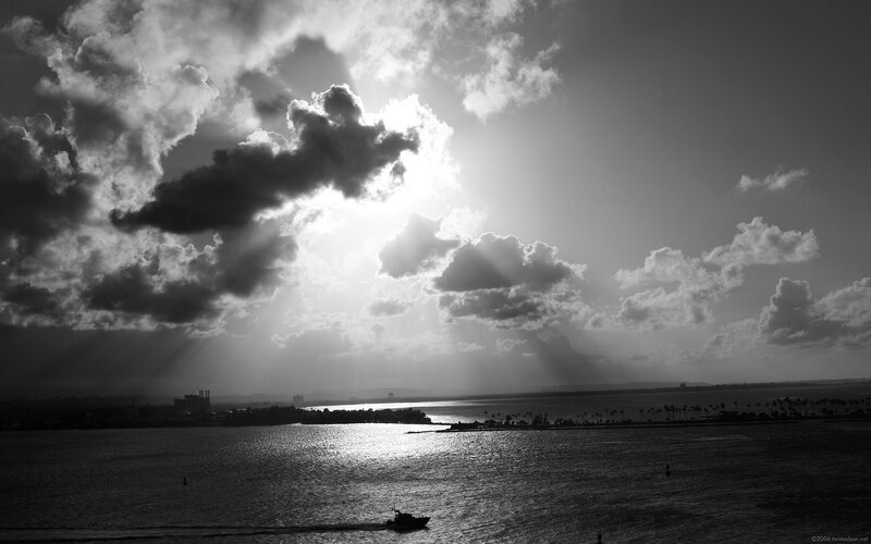 Sunlight Through Clouds — Black, Dramatic, Sunrise