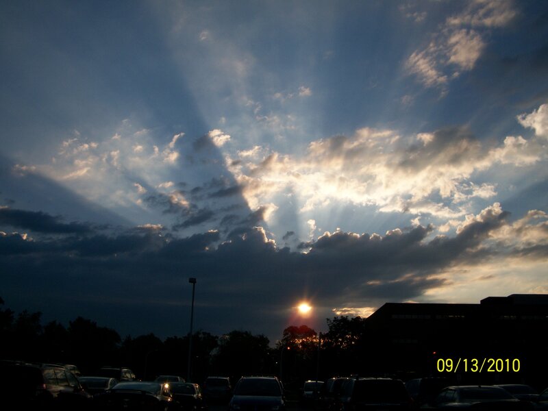 Sunlight Through Clouds — Blue, Dramatic, Sunset