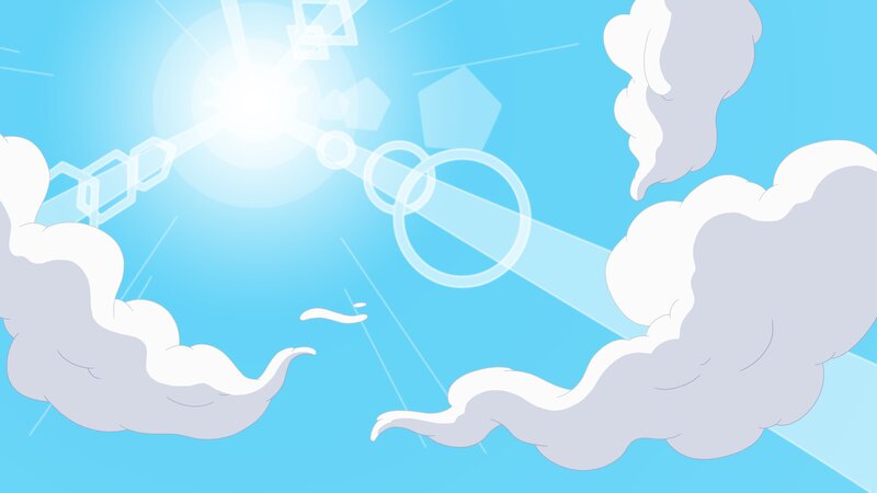 Sunlight Through Clouds — Blue, Serene, Morning, Digital Art