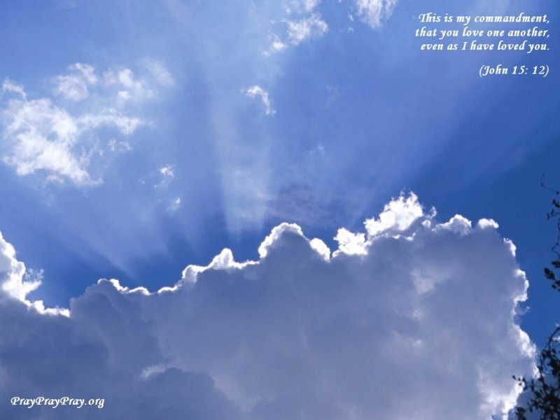 Sunlight Through Clouds — Blue, Serene, Morning, Photograph, Sky