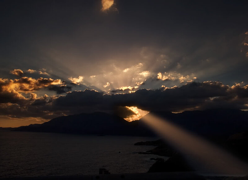 Sunlight Through Clouds — Dark
