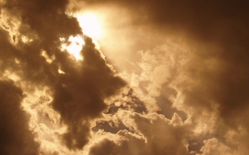 Sunlight Through Clouds — Gold