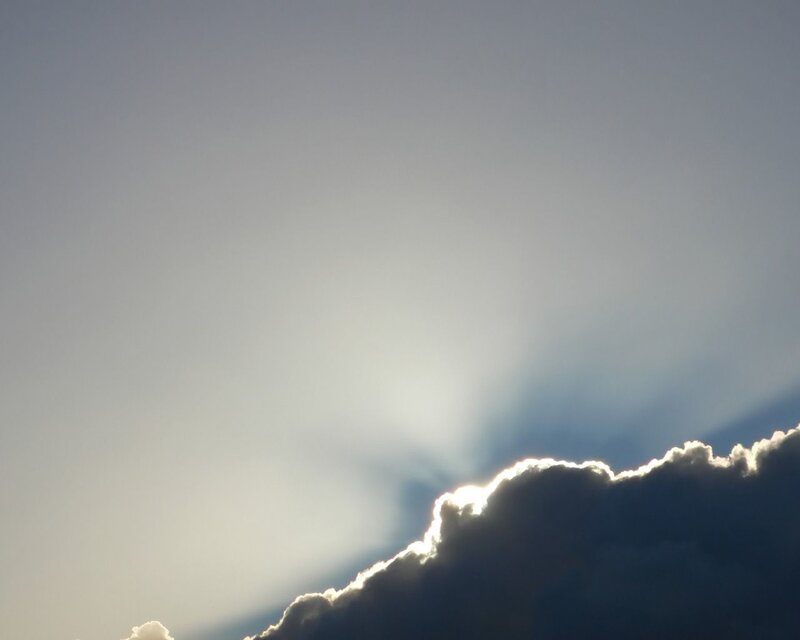 Sunlight Through Clouds — Gray, Blue