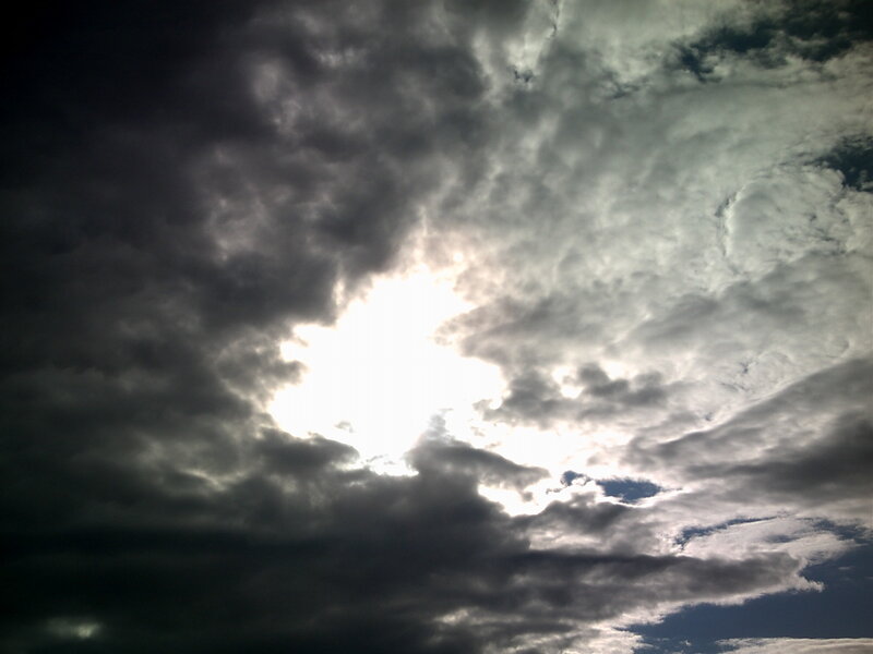 Sunlight Through Clouds — Gray, Dramatic, Photograph, Sun, White