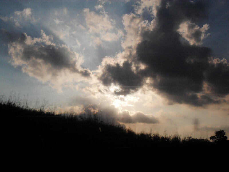 Sunlight Through Clouds — Gray, Dramatic, Sunset, Photograph, Sky, Silhouette