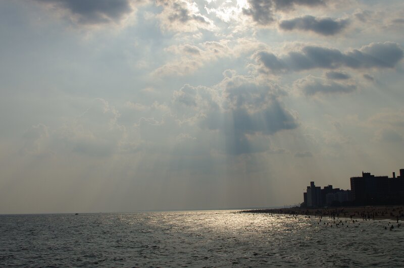 Sunlight Through Clouds — Gray, Dramatic