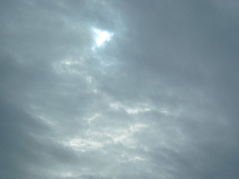 Sunlight Through Clouds — Gray, Overcast, Photograph