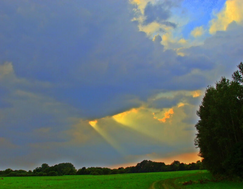 Sunlight Through Clouds — Green