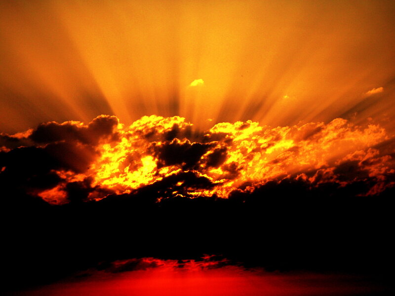 Sunlight Through Clouds — Orange