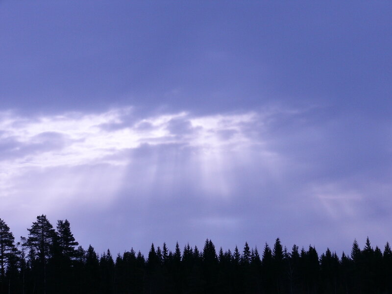 Sunlight Through Clouds — Purple, Dramatic, Night