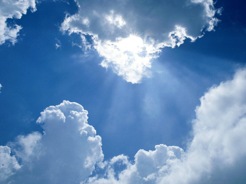 Sunlight Through Clouds — Serene, Afternoon