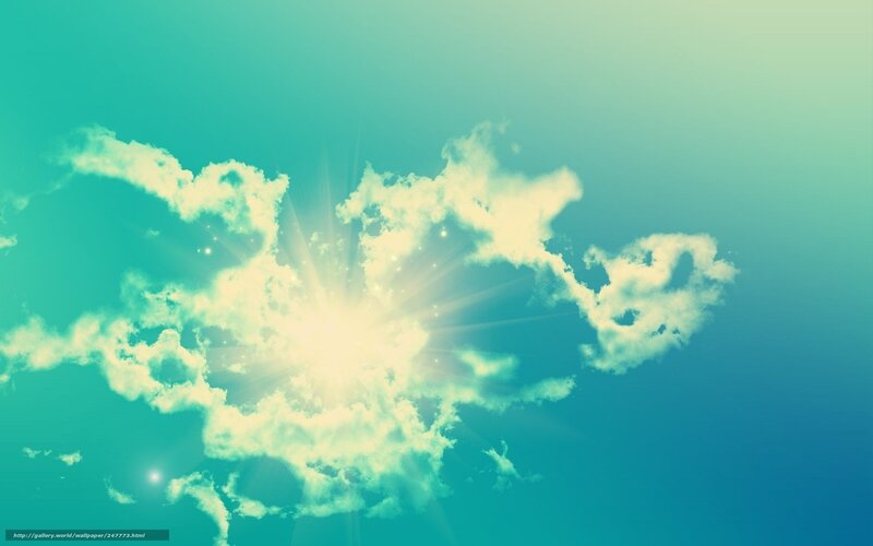 Sunlight Through Clouds — Teal