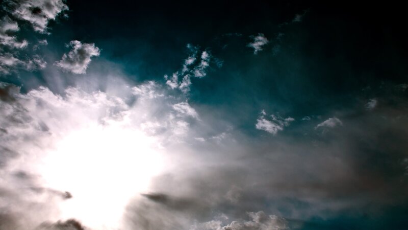 Sunlight Through Clouds — White, Dramatic, Photograph, Sky