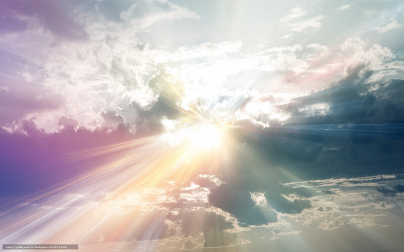 Sunlight Through Clouds — White, Dramatic, Sunrise, Photograph, Sun