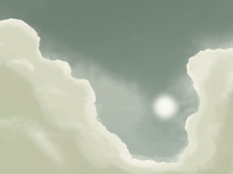 Sunlight Through Clouds — White, Serene