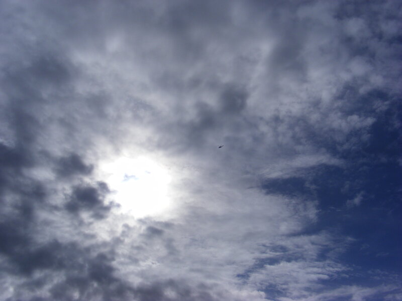 Sunlight through cloudy sky