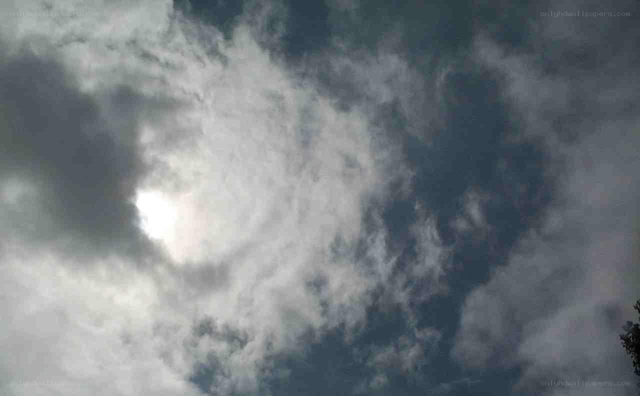 Sunlight through cloudy sky