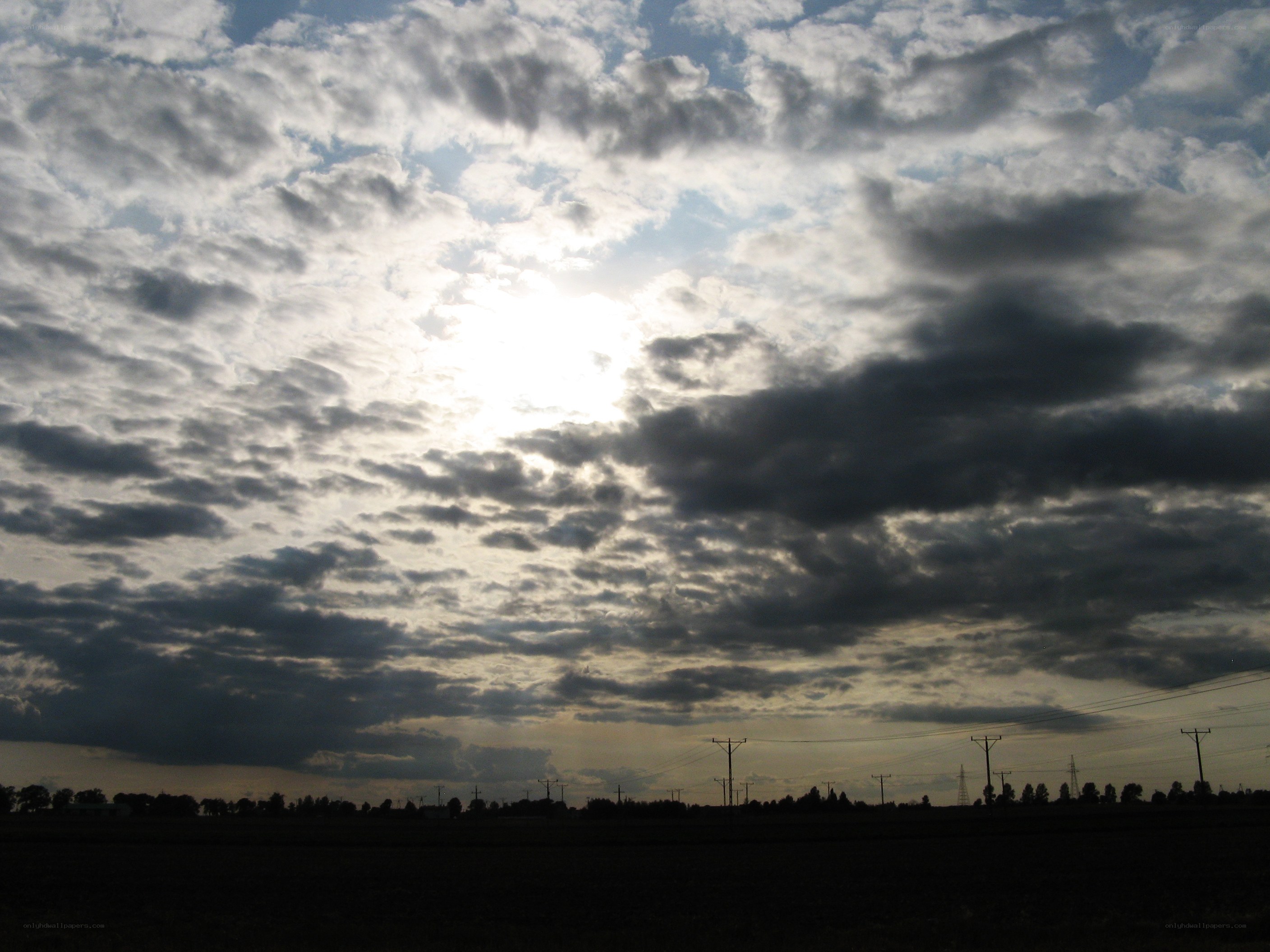 Sunlight through cloudy sky