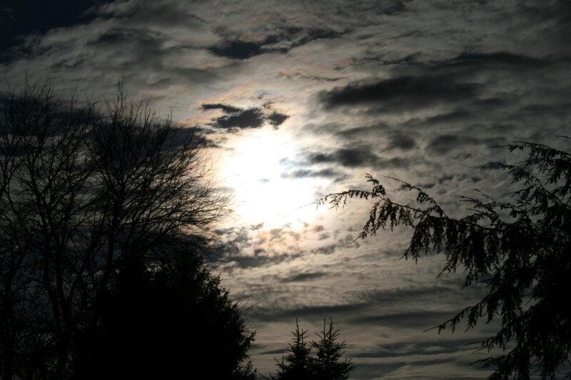 Sunlight through cloudy sky