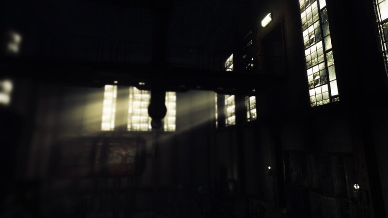 Sunlight Through Factory Windows — Black