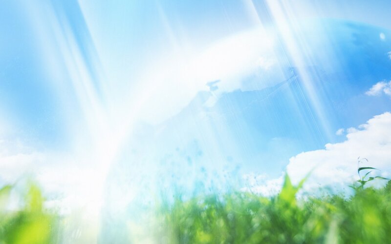 Sunlight Through Grass — Blue, Serene