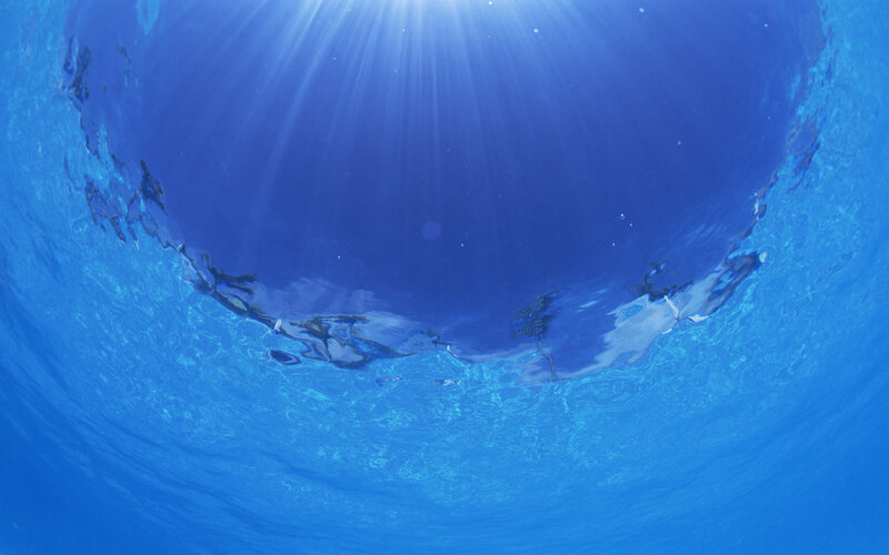 Sunlight through ocean surface