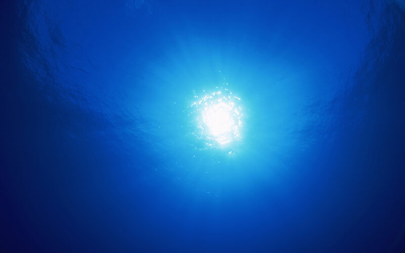 Sunlight through ocean surface
