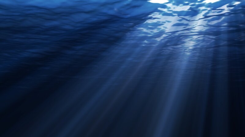 Sunlight Through Ocean Surface — Blue, Serene, Digital Art