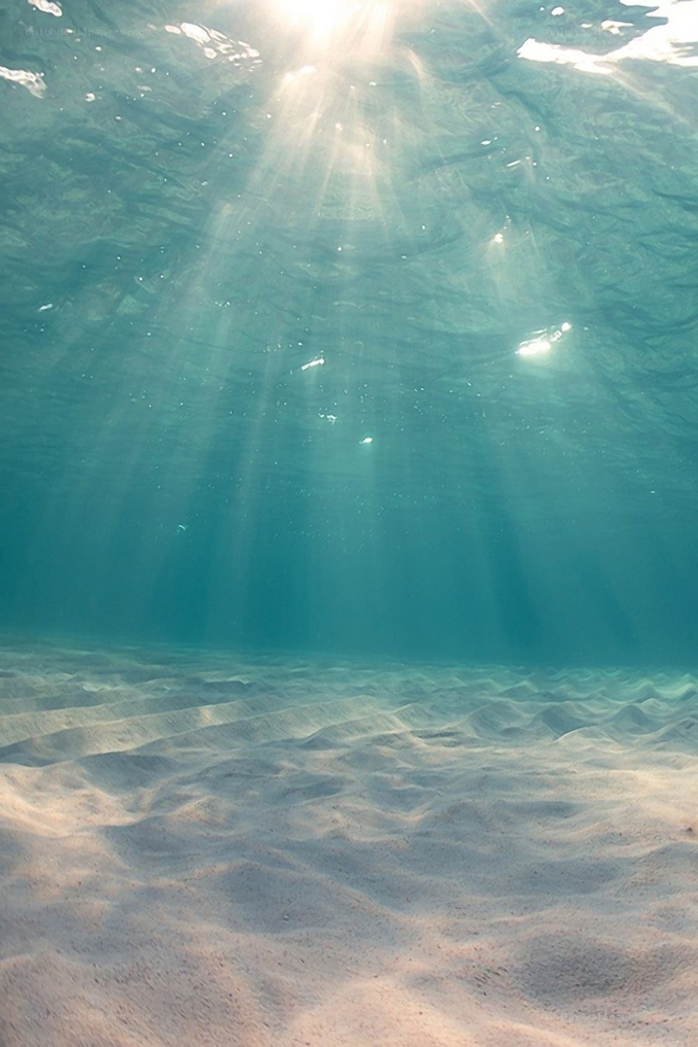 sunlight through ocean water