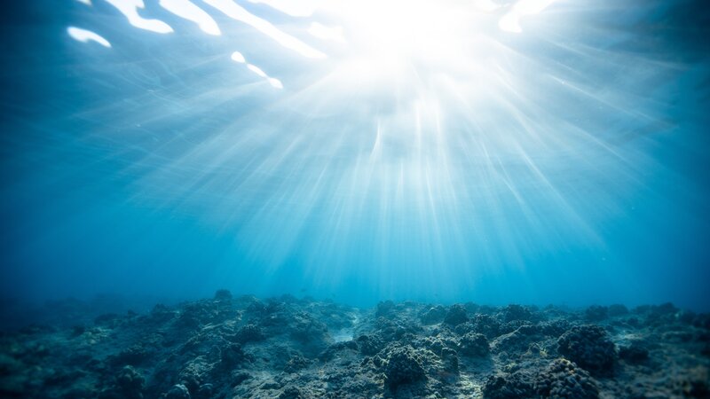 Sunlight Through Ocean Water — Blue