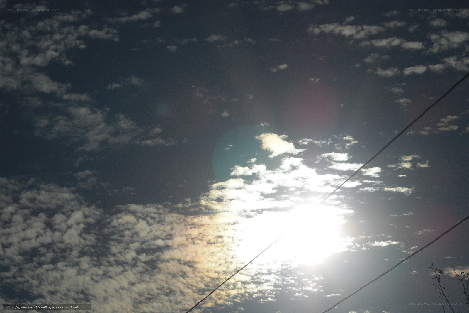 Sunlight through scattered clouds