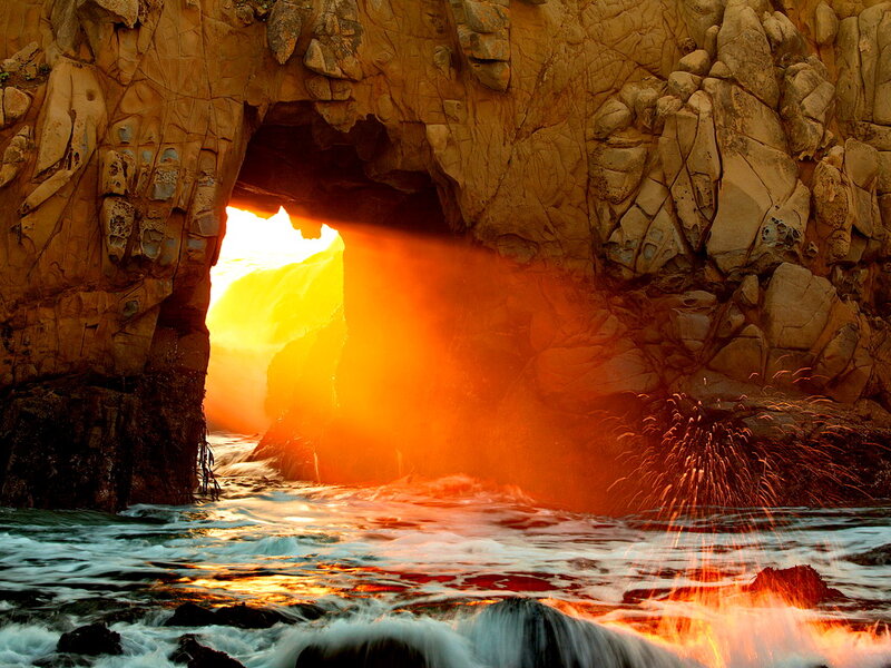 Sunlight Through Sea Arch