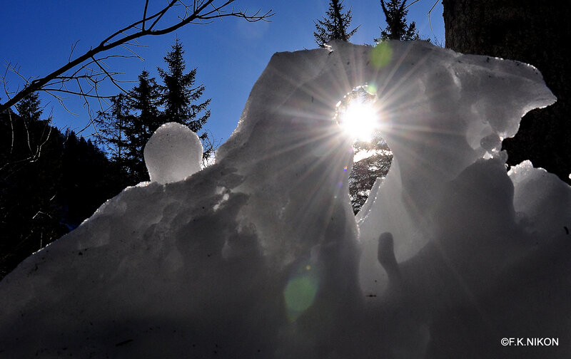 Sunlight Through Snow
