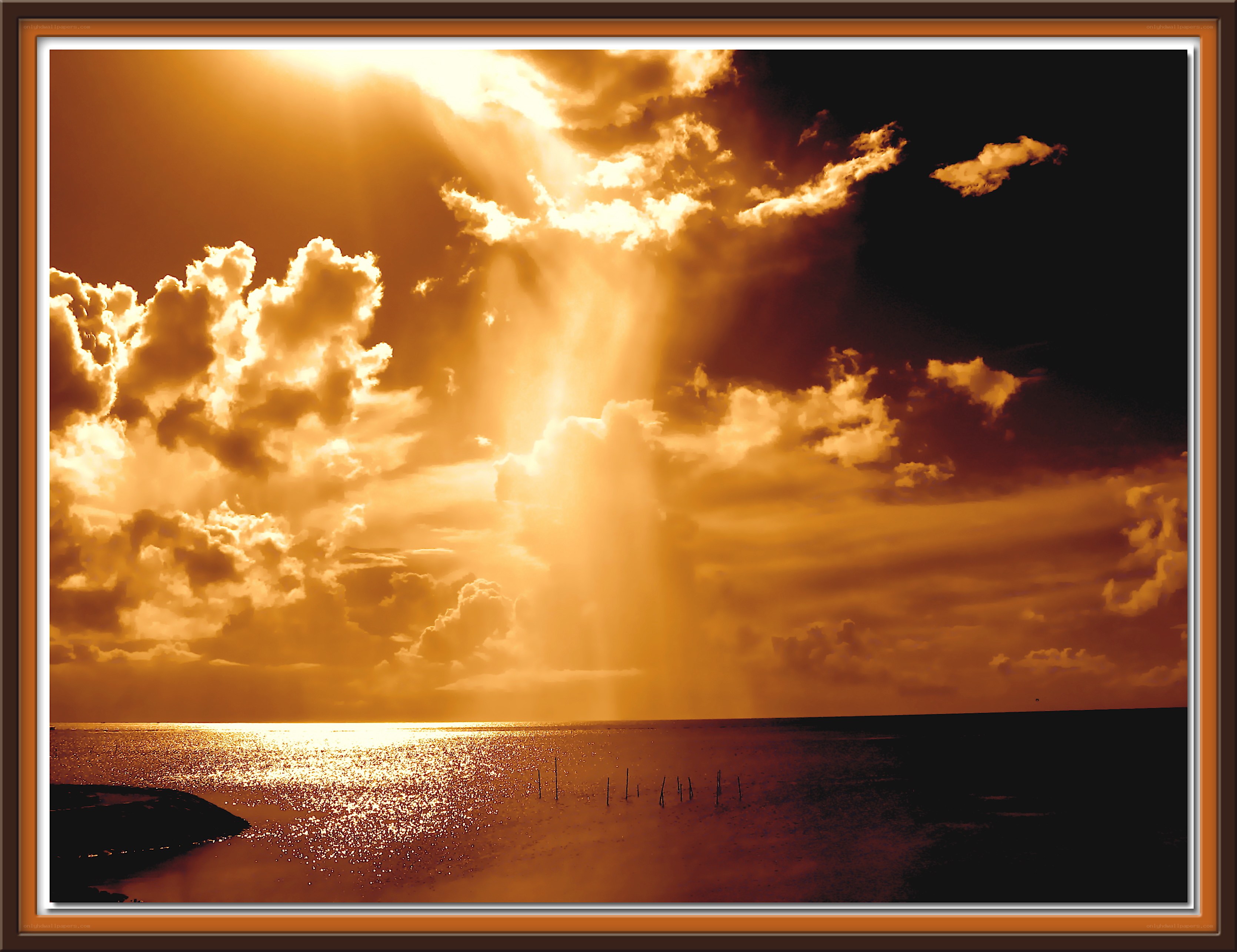 Sunlight through storm clouds