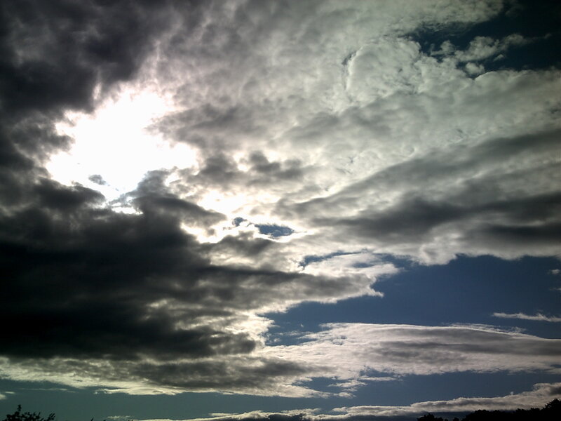 Sunlight through storm clouds