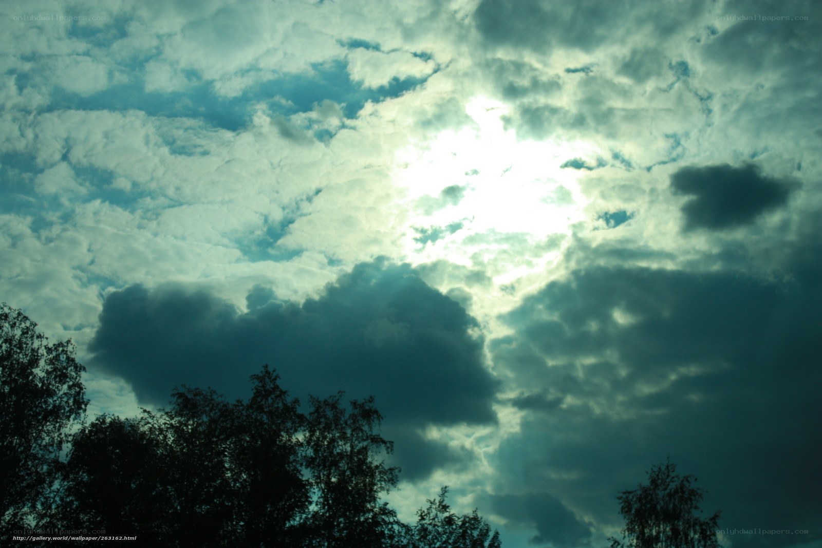 Sunlight through storm clouds