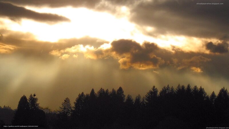 Sunlight through storm clouds