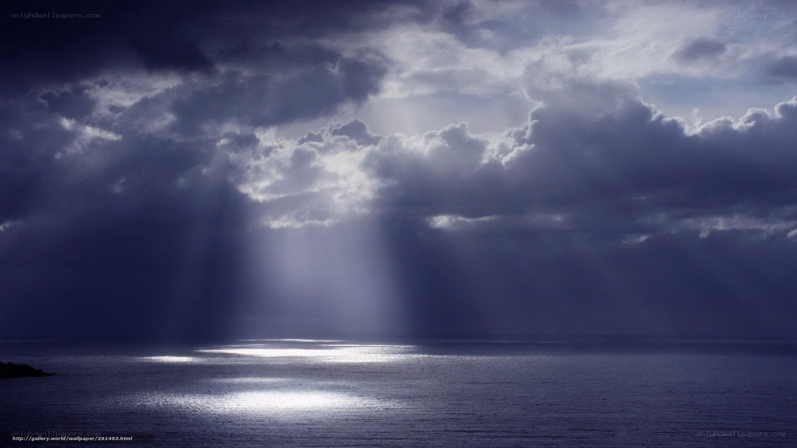 Sunlight through storm clouds