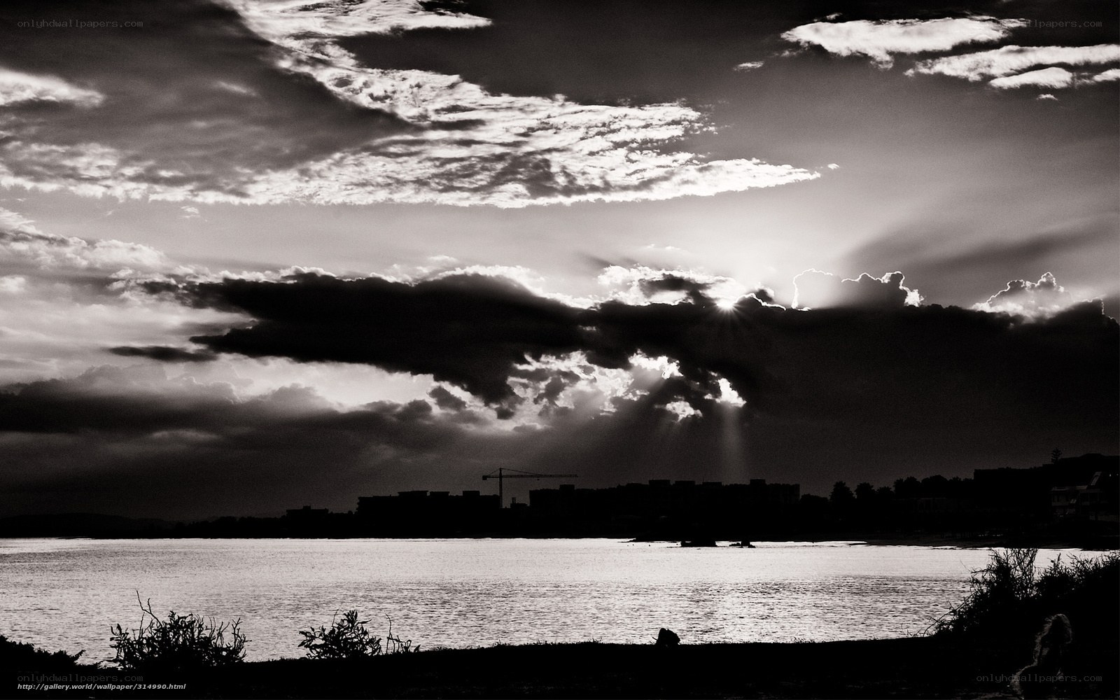 Sunlight through storm clouds