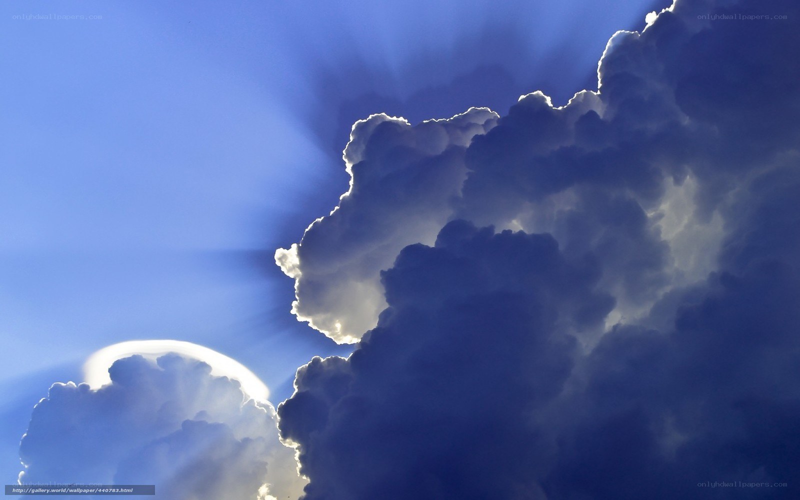 Sunlight through storm clouds