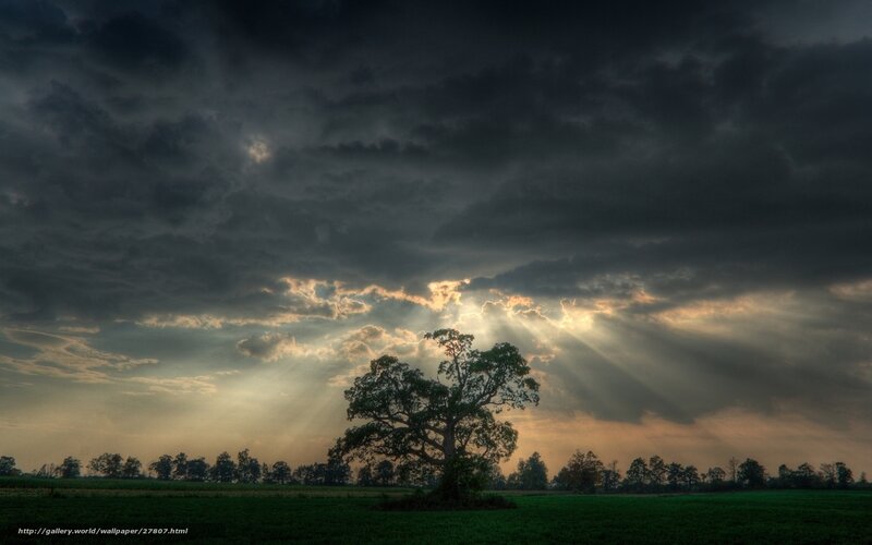 Sunlight through storm clouds