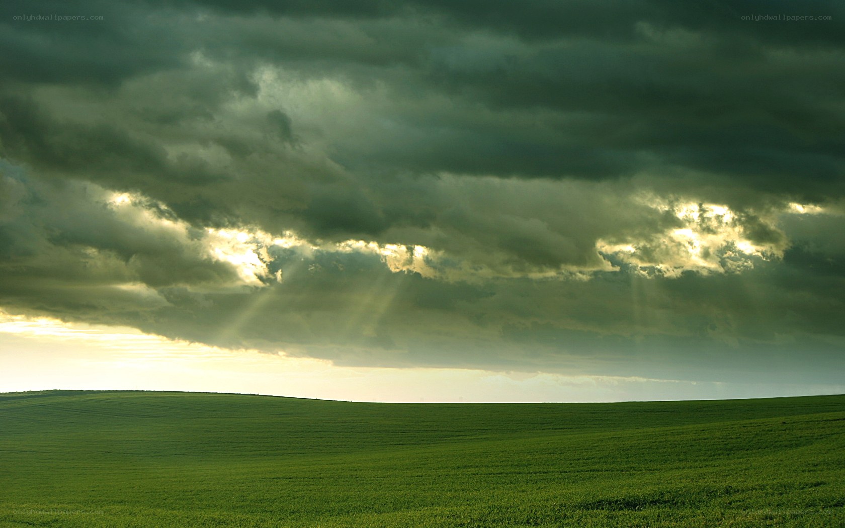 Sunlight through storm clouds