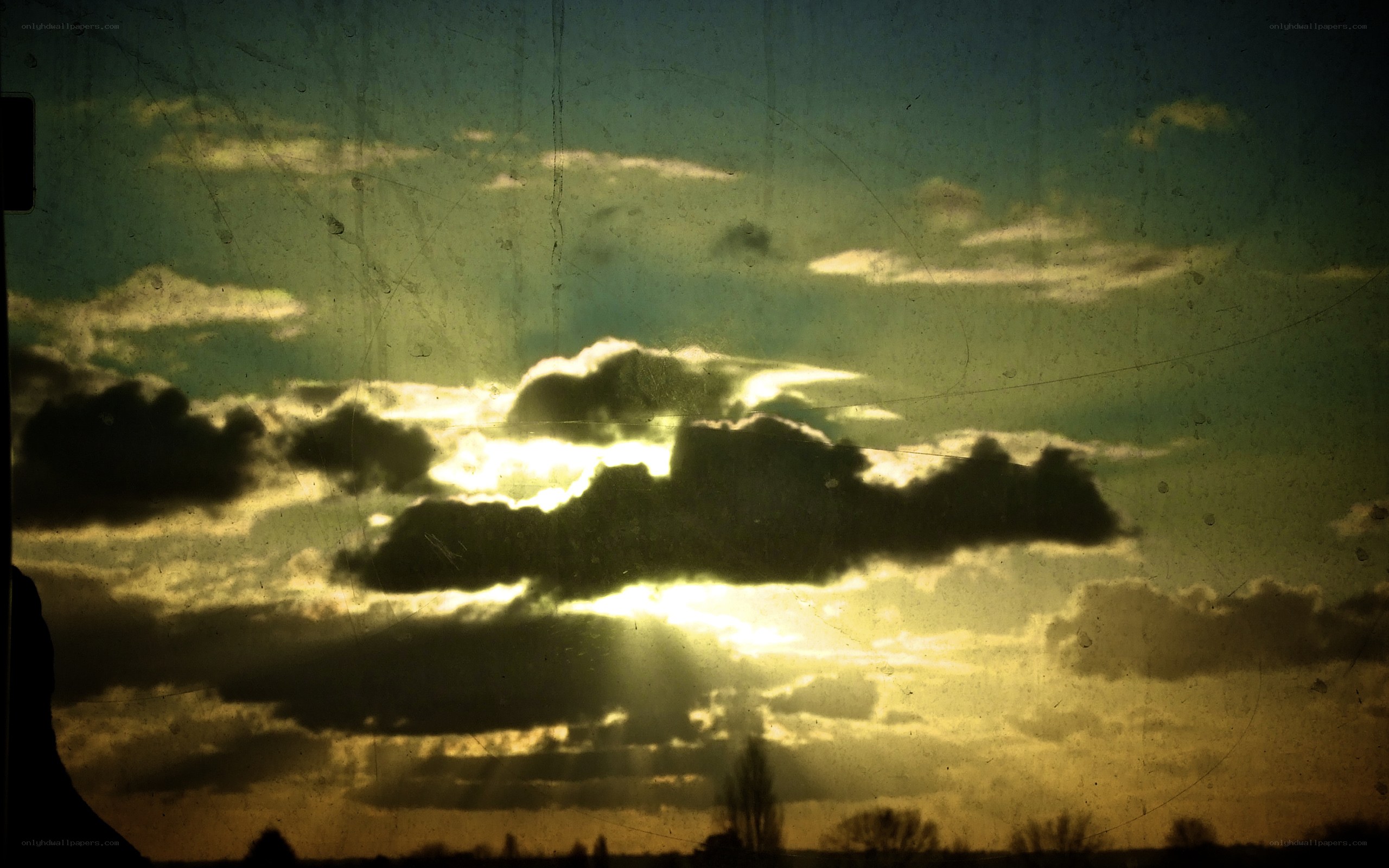 Sunlight through storm clouds