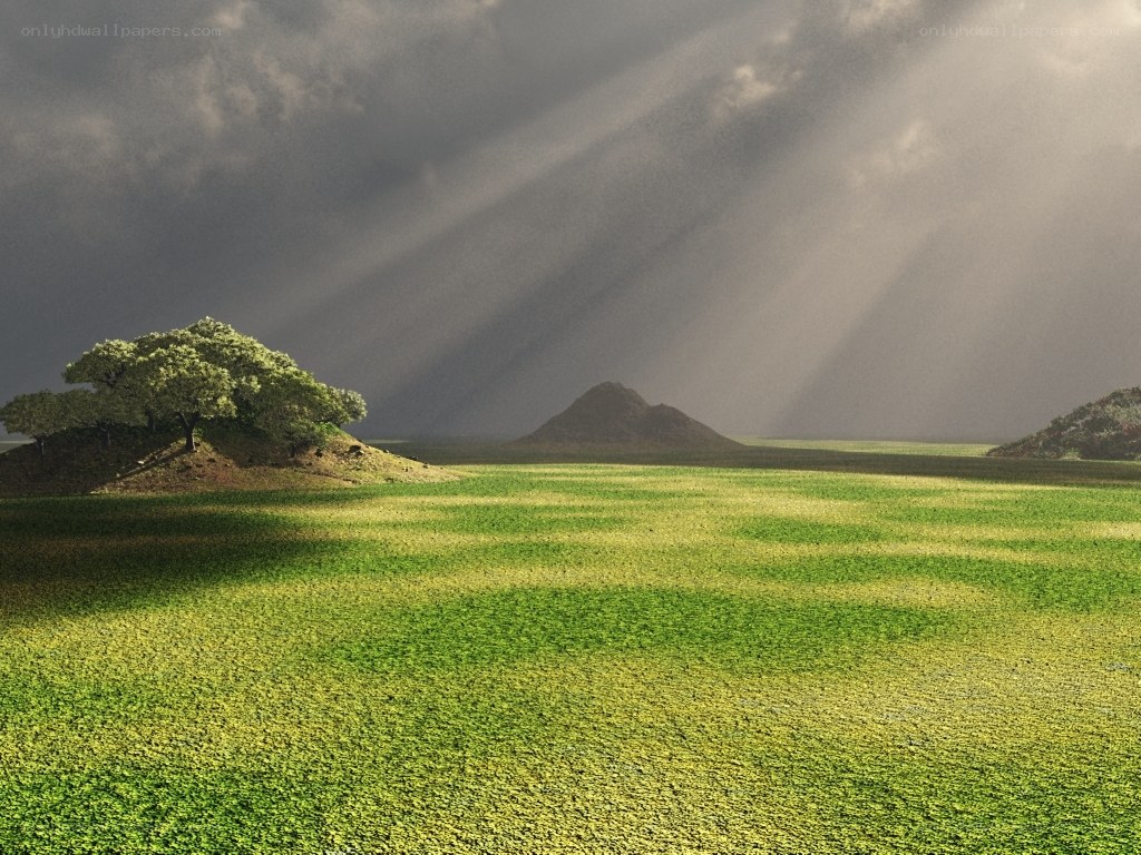 Sunlight through storm clouds
