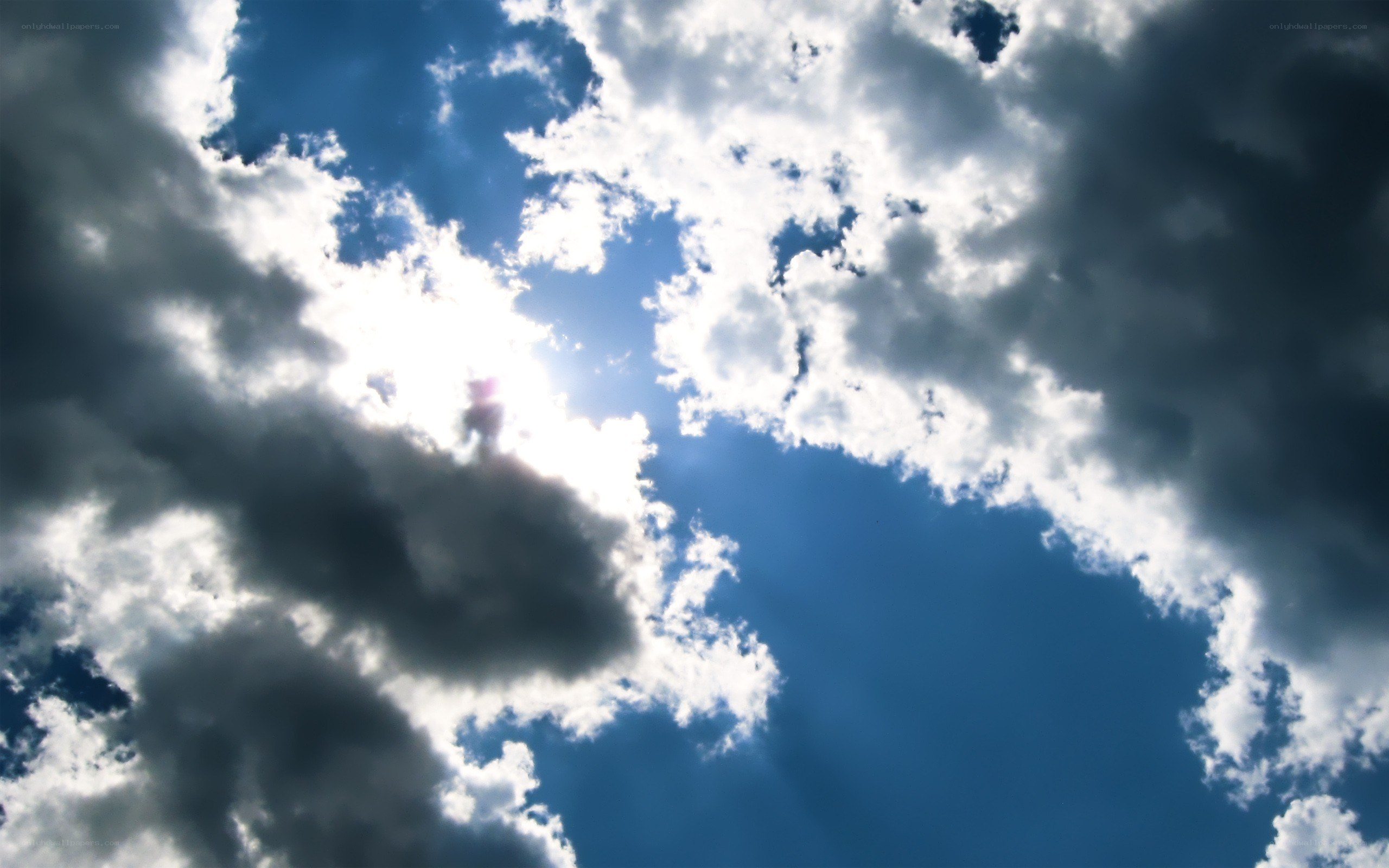 Sunlight through storm clouds