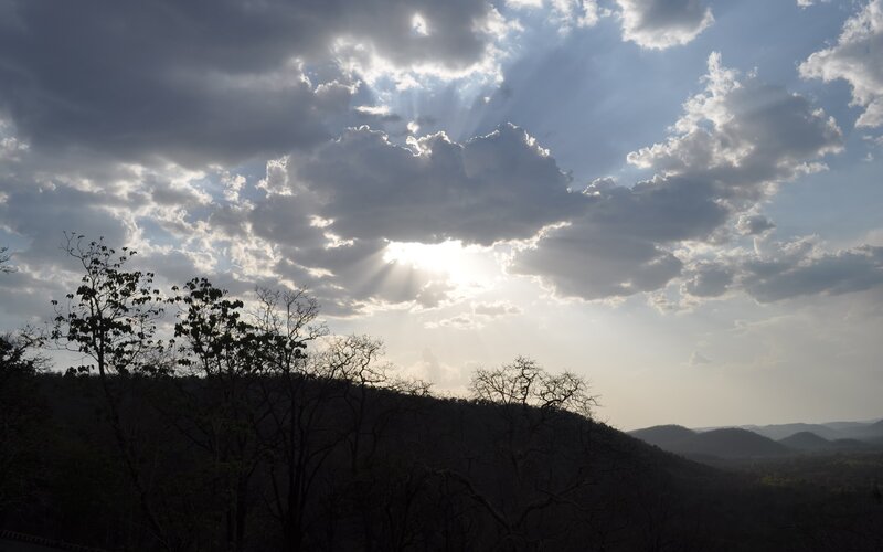Sunlight through storm clouds